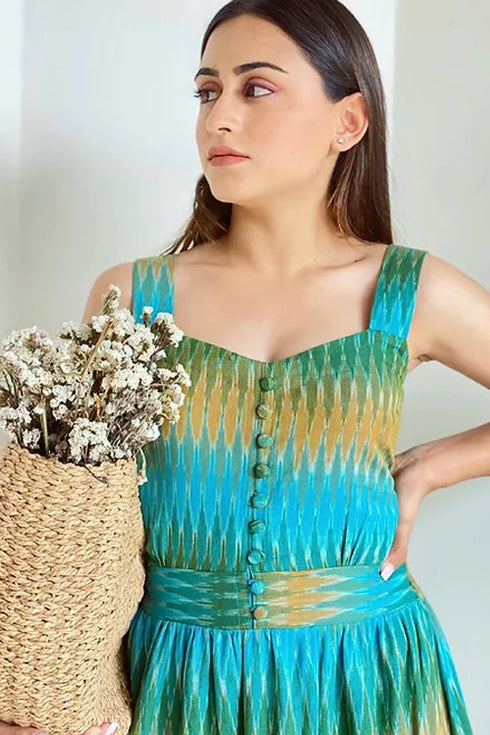 Emma Layered Print Midi Dress